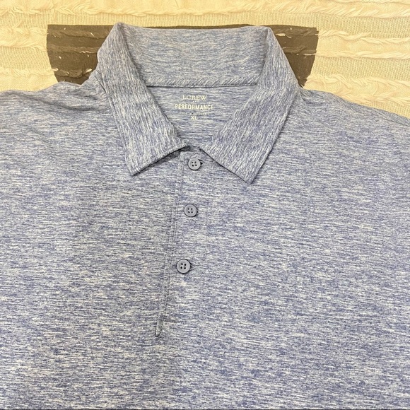 J Crew Shirt Adult SZ XL Preppy Collared Performance Casual Golf Polo Blue Mens - Picture 6 of 9